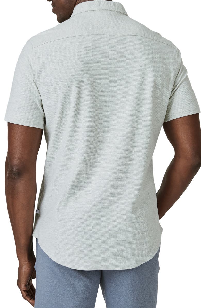 7 Diamonds Cabbo Short Sleeve Stretch Cotton Blend Button-Up Shirt, Alternate, color,