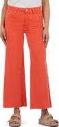 KUT from the Kloth Meg Fab Ab Raw Hem High Waist Ankle Wide Leg Jeans