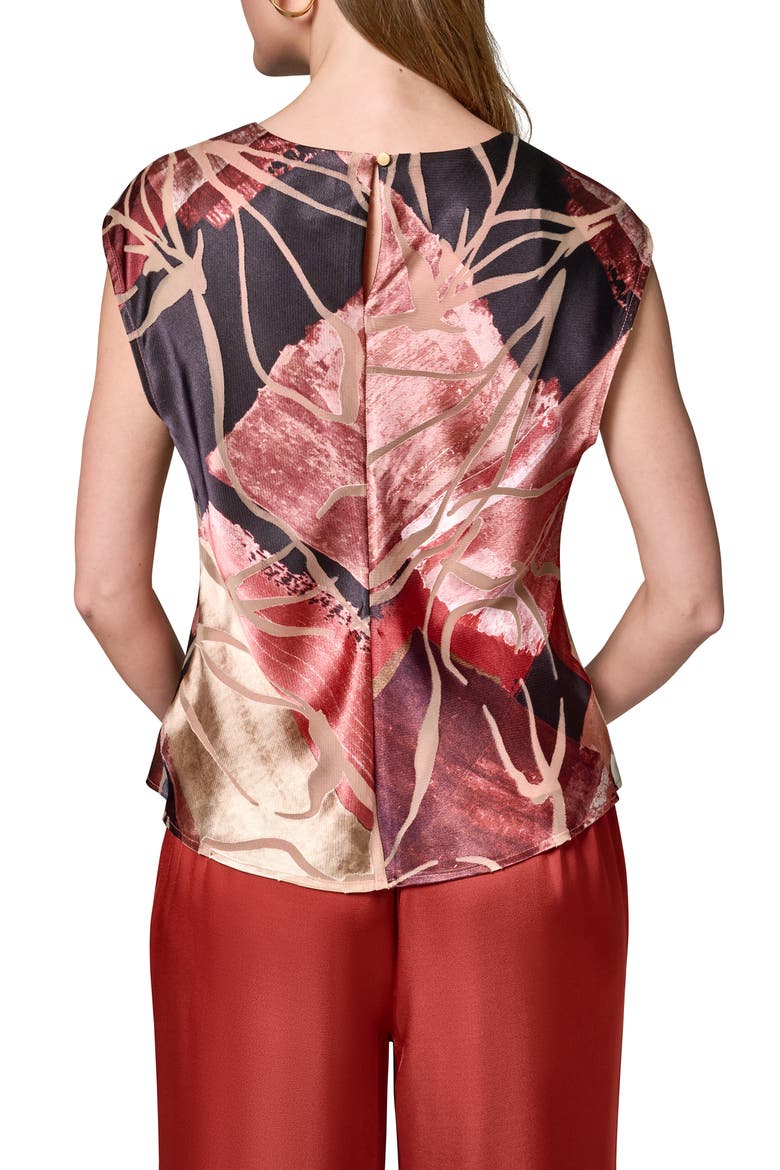 Mix Print Cap Sleeve Shirt, Alternate, color, BURNOUT MULTI