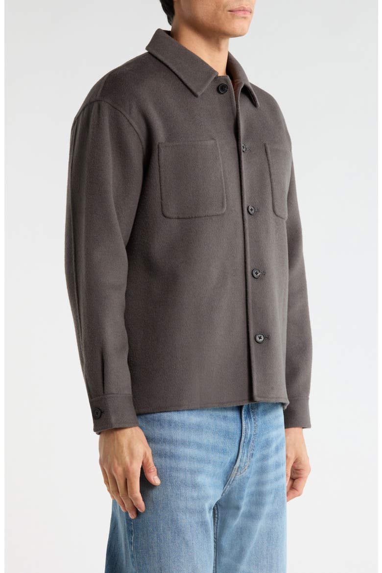 Double Face Wool Shirt Jacket, Alternate, color, GREY