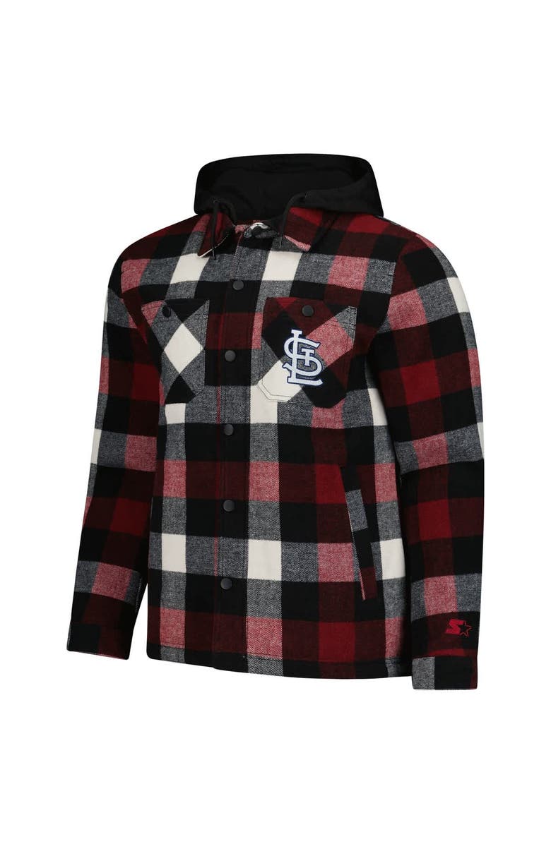 STARTER Men's Starter Red/Black St. Louis Cardinals Sherpa Full-Zip Hoodie Jacket, Alternate, color, Red