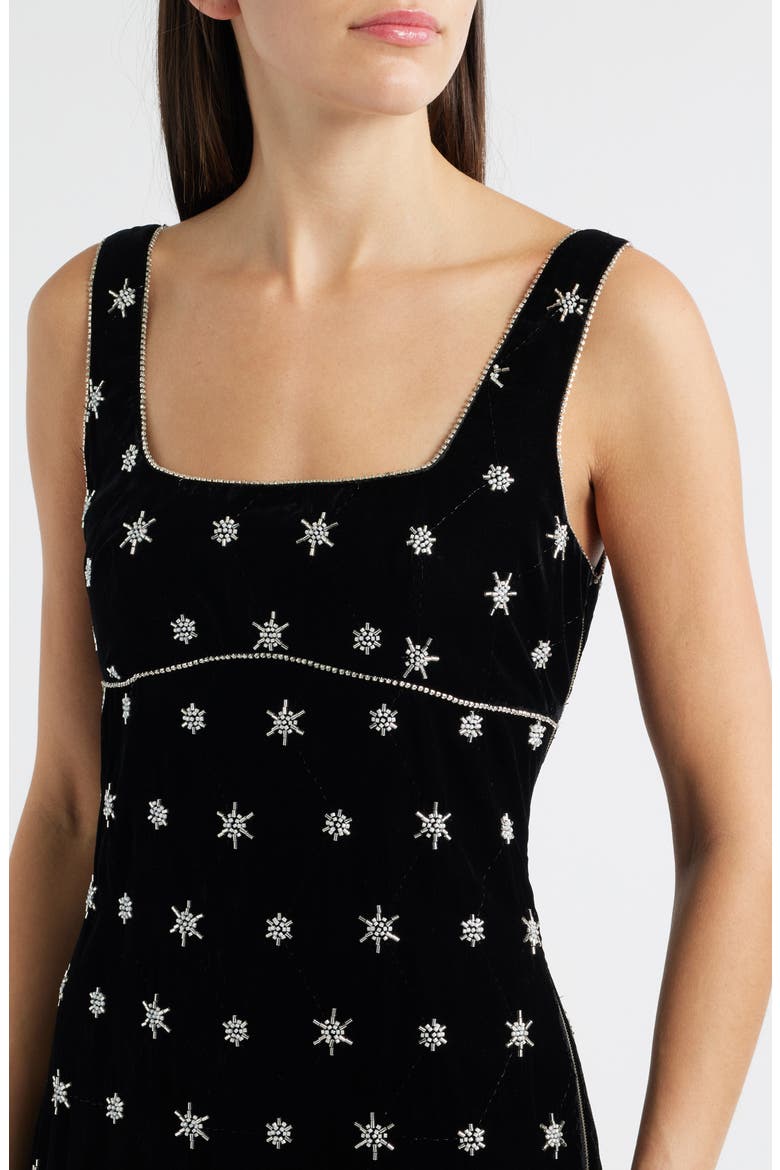 Emrys Beaded Sleeveless Maxi Dress, Alternate, color, BLACK