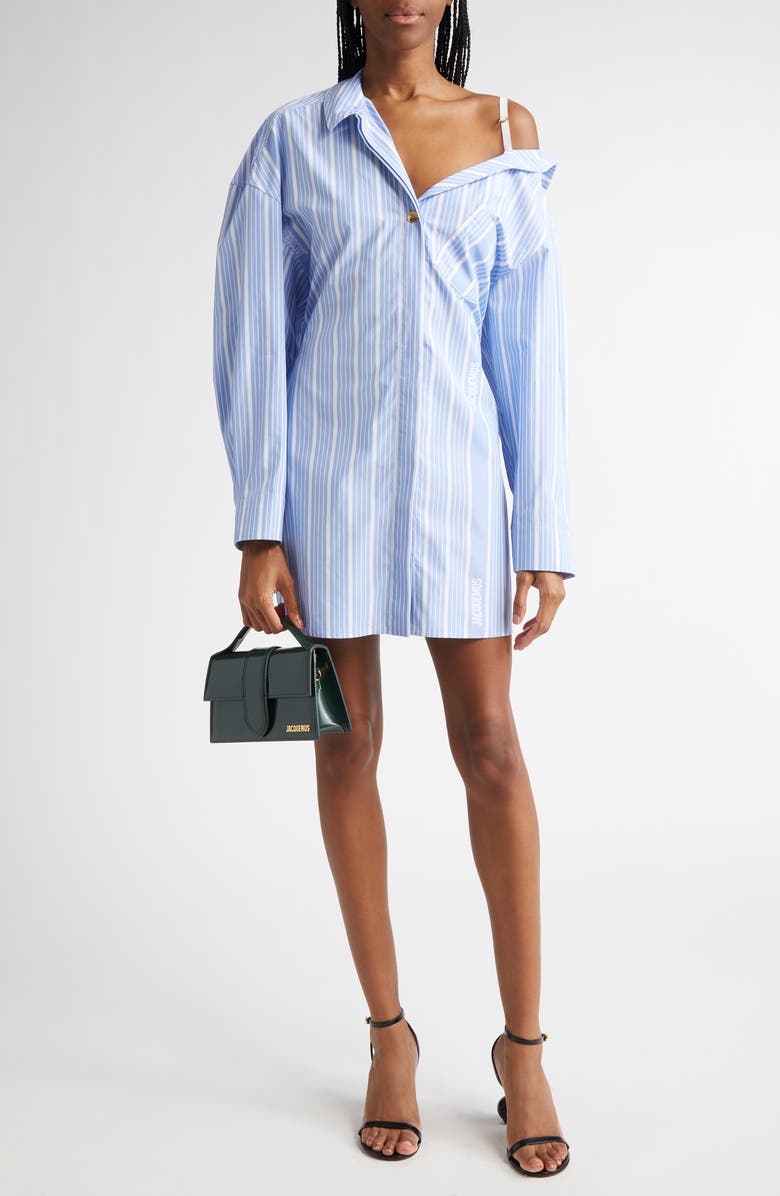 Jacquemus The Mini Asymmetric Shirtdress, Main, color,