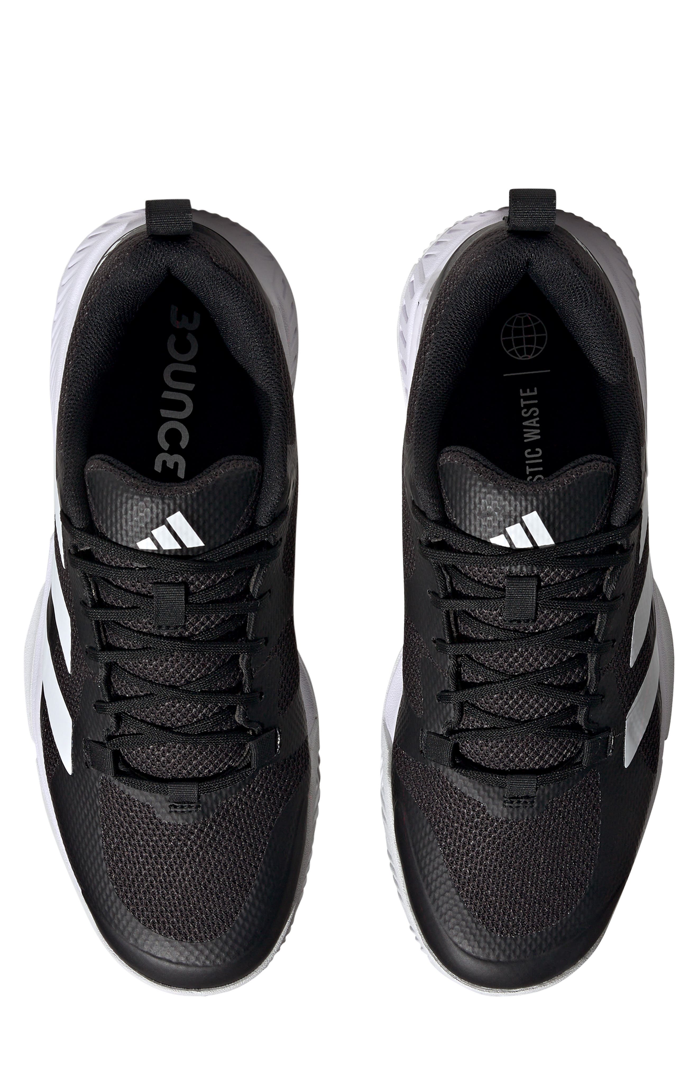 adidas Court Team 2.0 Training Shoe, Alternate, color, Black/ White/ Black