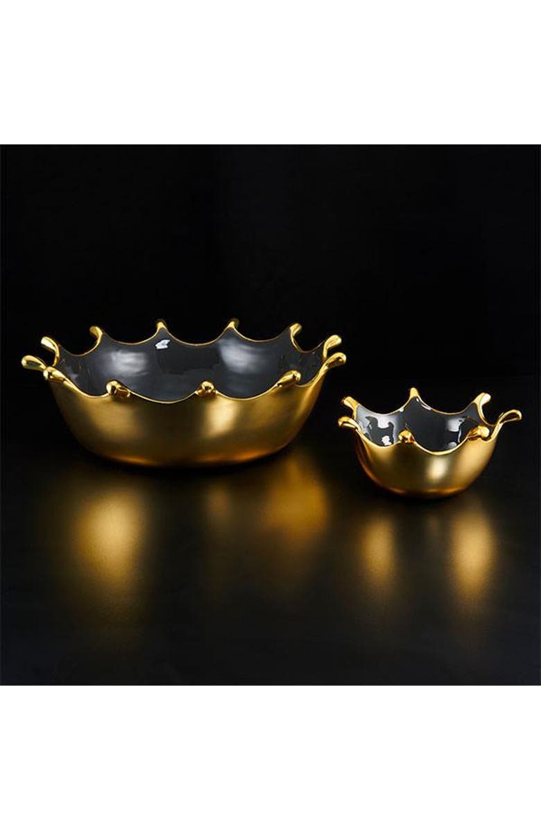 Lunares Splash Bowl, Alternate, color, Gold