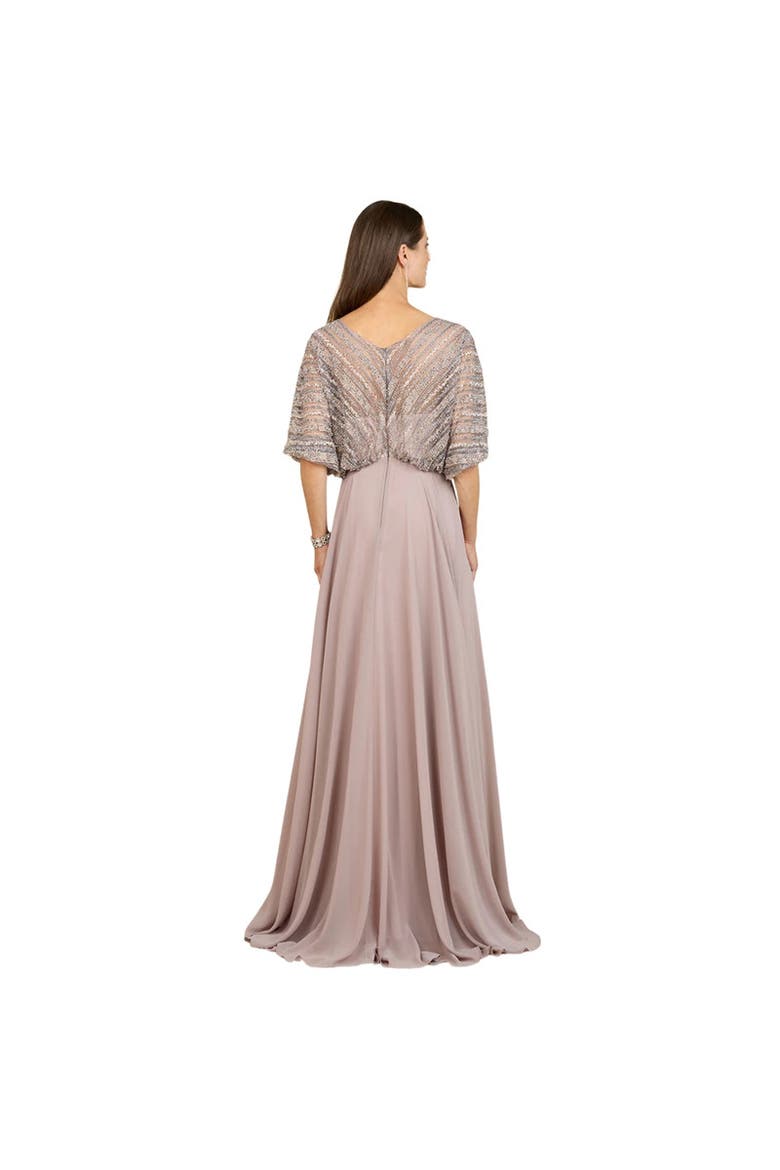 Chiffon A-line Long Gown, Alternate, color, DustyPurple