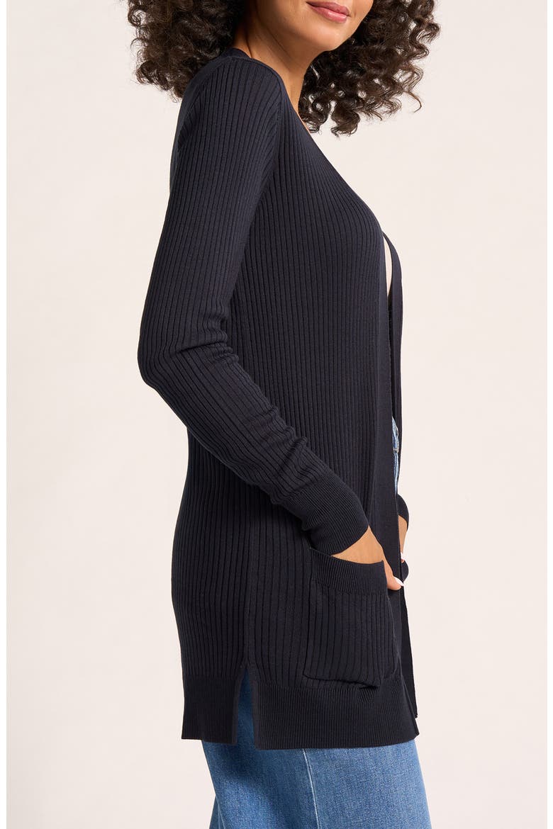 Colfax Longline Open Front Cardigan, Alternate, color, MIDNIGHT