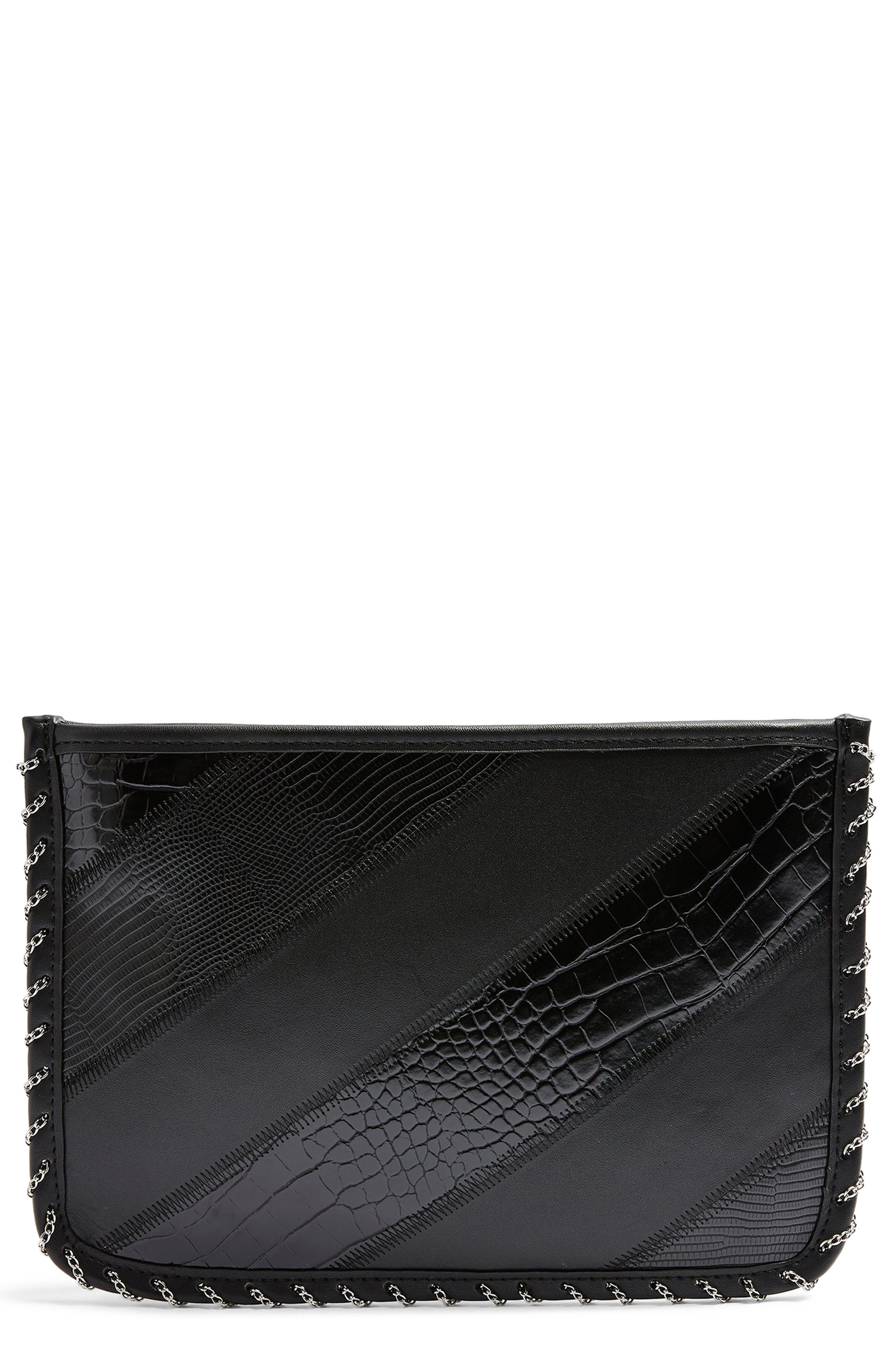 Topshop Mia Leather Crossbody Bag, Main, color, 