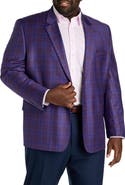 Oak Hill Premium by DXL Big & Tall Bright Plaid Sport Coat