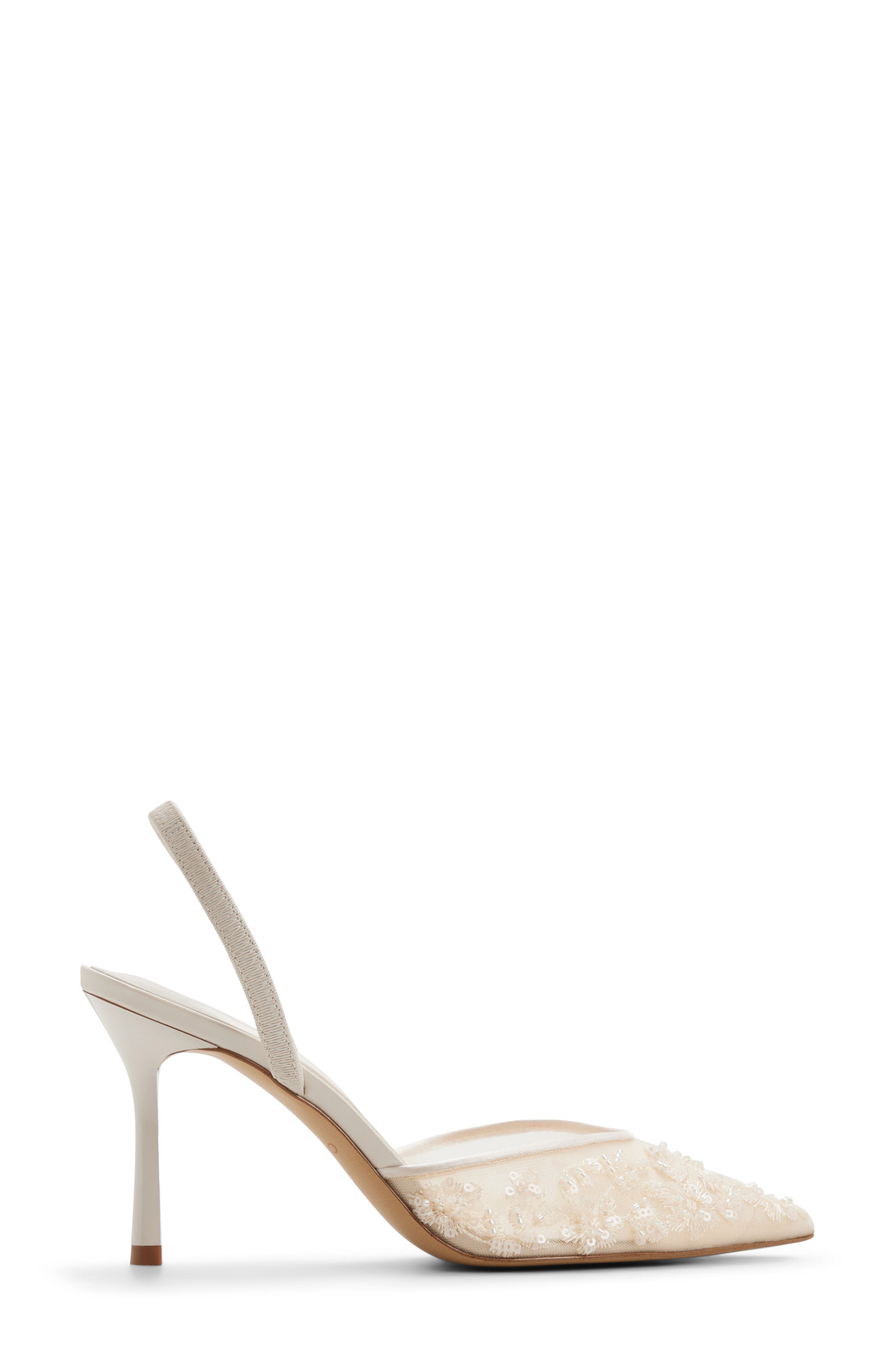 ALDO Carollina Slingback Pointed Toe Pump, Alternate, color, Cream