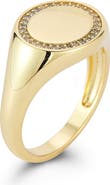GLAZE JEWELRY Cubic Zirconia Signet Ring