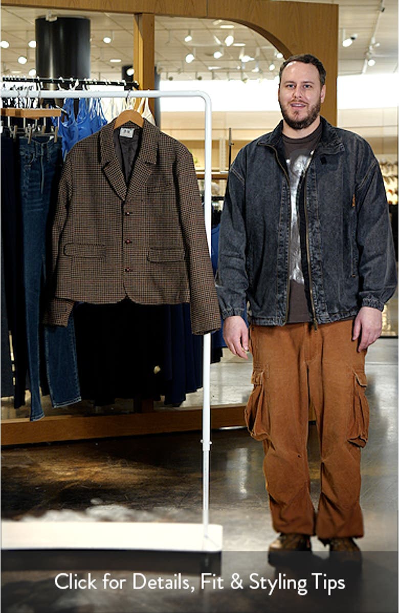 Grandad Houndstooth Crop Blazer, sales video thumbnail