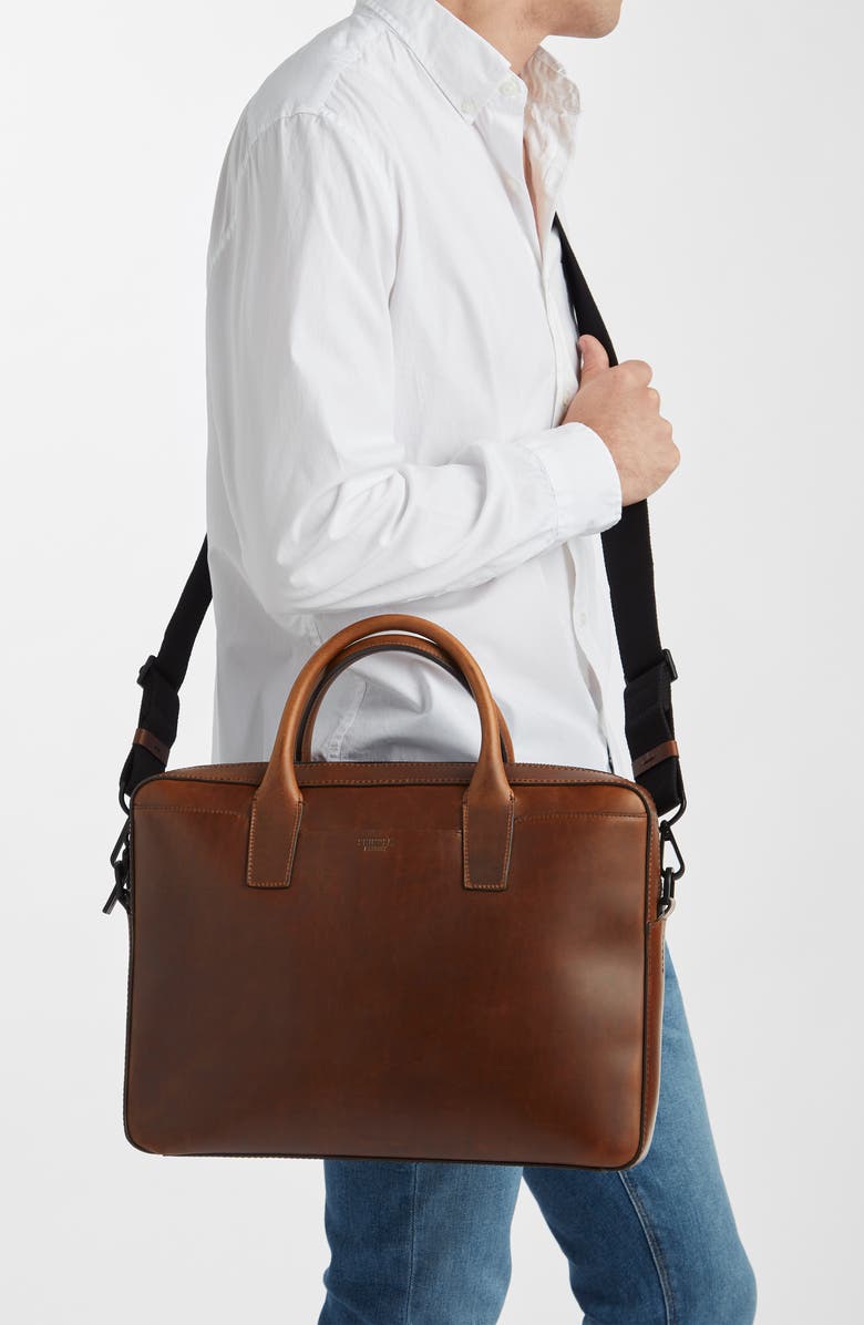 Shinola Fulton Navigator Leather Briefcase, Alternate, color,