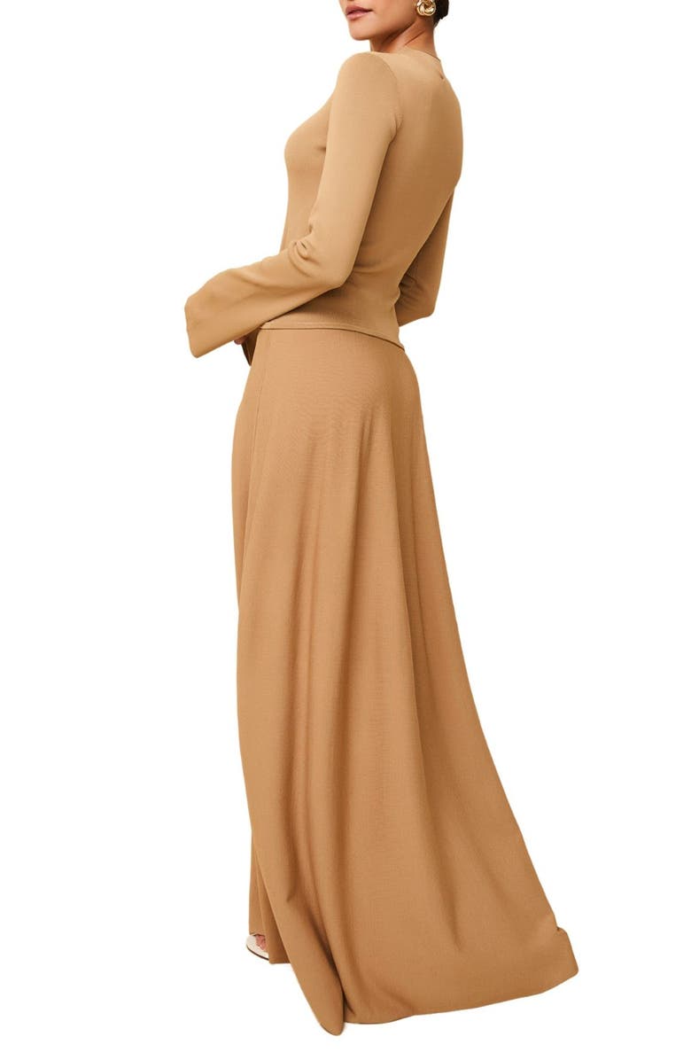 Solid & Striped The Soglio Long Sleeve Maxi Dress, Alternate, color, Camel