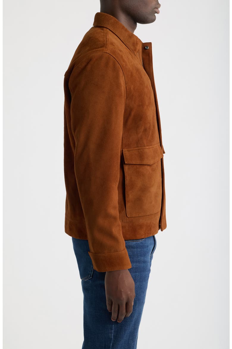 Deer Suede Jacket, Alternate, color, SADDLE