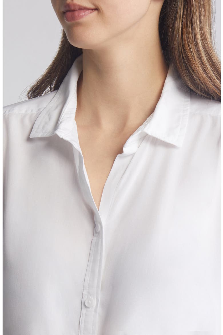 Magnolia Tie Front Button-Up Shirt, Alternate, color, WHITE