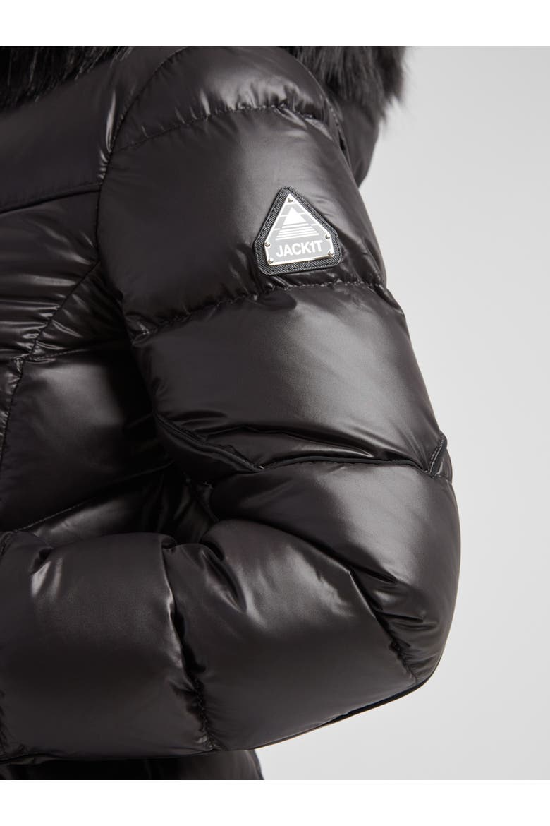 Diamond Belted Extra Long Down Coat, Alternate, color, BLACK/BLACK
