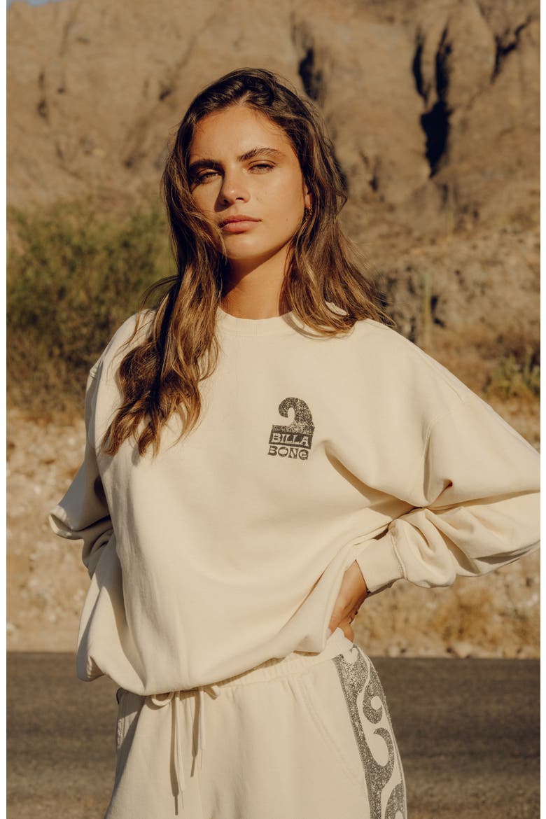 Sun Wave Livin' Kendal Graphic Sweatshirt, Alternate, color, WHITE CAP