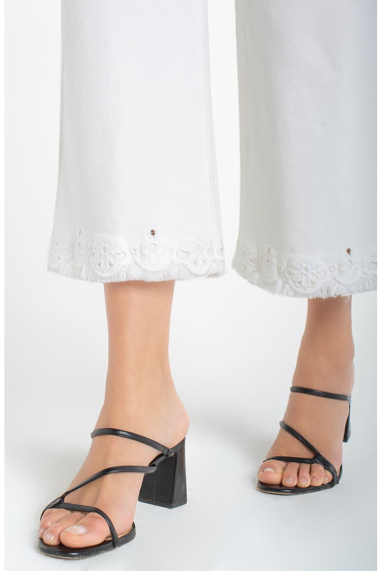 Stride Embroidered Crop Wide Leg Jeans, Alternate, color, BRIGHT WHITE