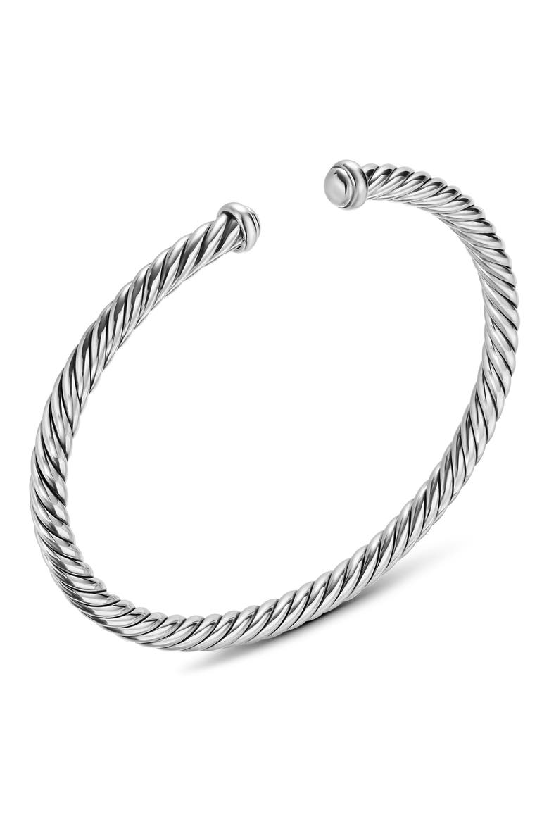 Cablespira® Flex Bracelet, 4mm, Alternate, color, SILVER