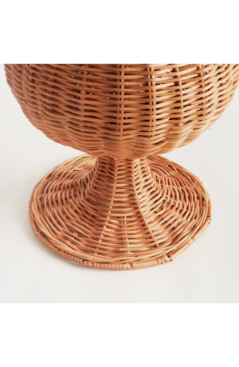 Napa Home & Garden Chesapeake Rattan Footed Urn Tall - Natural, Alternate, color, Brown