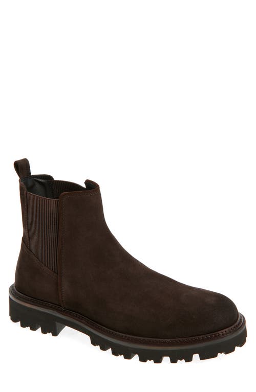 Hugo Boss Boss Julio Lugged Suede Chelsea Boot In Brown