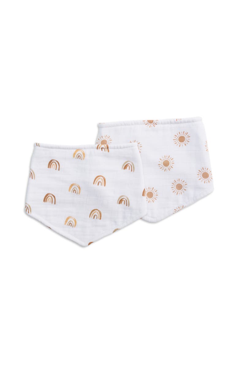 Lulujo Bandana Bibs 2 Pack, Main, color, Rainbows & Suns