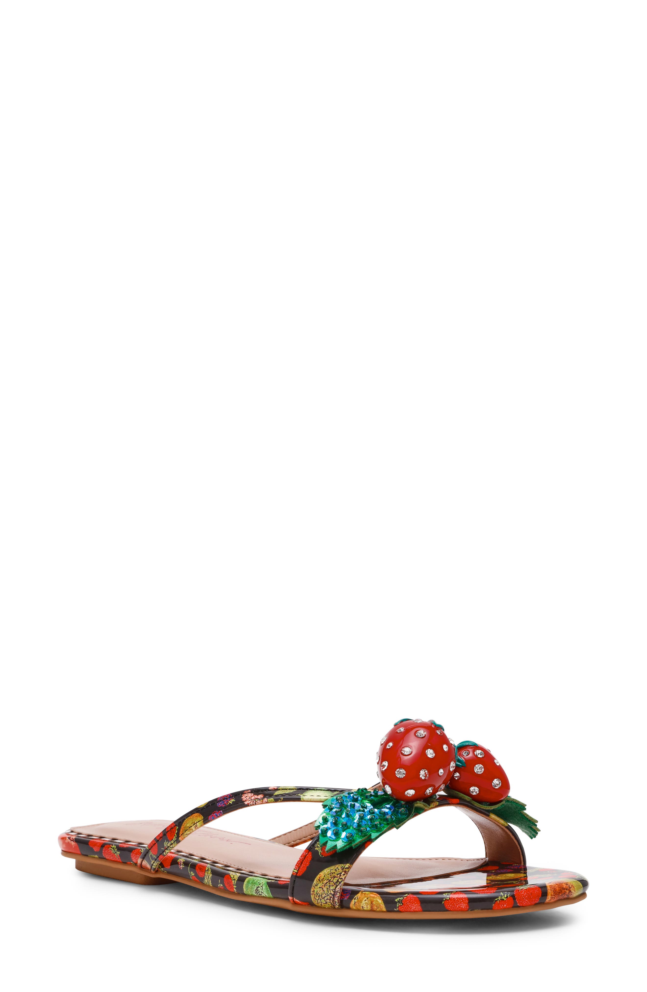 Betsey Johnson Garrik Sandal, Main, color, Black Multi