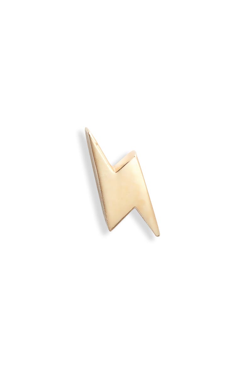 Icon Lightning Single Stud Earring, Main, color, GOLD