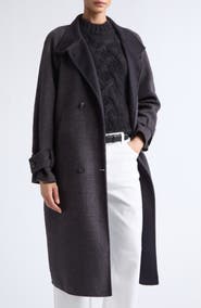 Eleventy Military Double Breasted Wool & Cashmere Coat