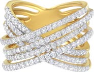 Haus of Brilliance 10KT Yellow Gold 1 5/8 cttw Diamond Bypass Ring