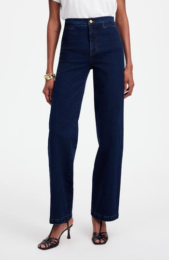 Madewell Emmett Wide Leg Jeans In Leffers Wash