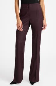 Santorelli Elizabeth Flared Leg Pant in Virgin Wool Stretch