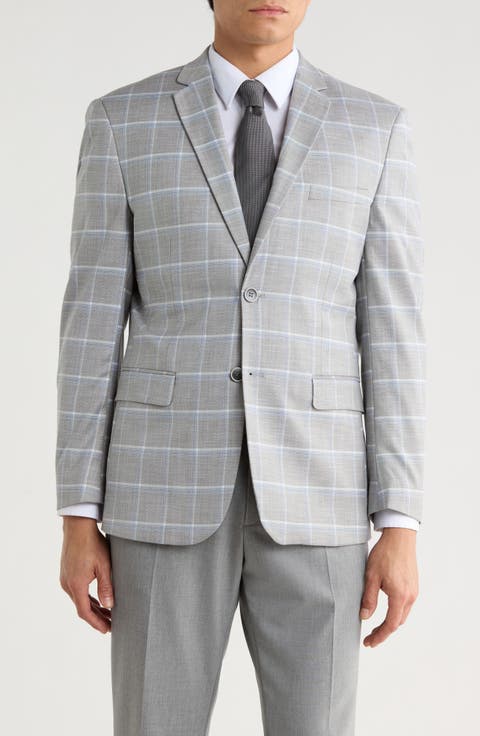 Slim Fit Windowpane Blazer (Regular, Short, Long & Big)