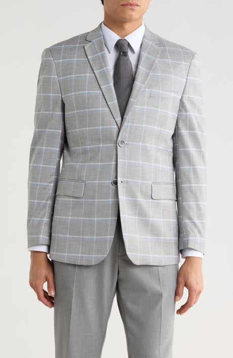 Gino Vitale Slim Fit Windowpane Blazer