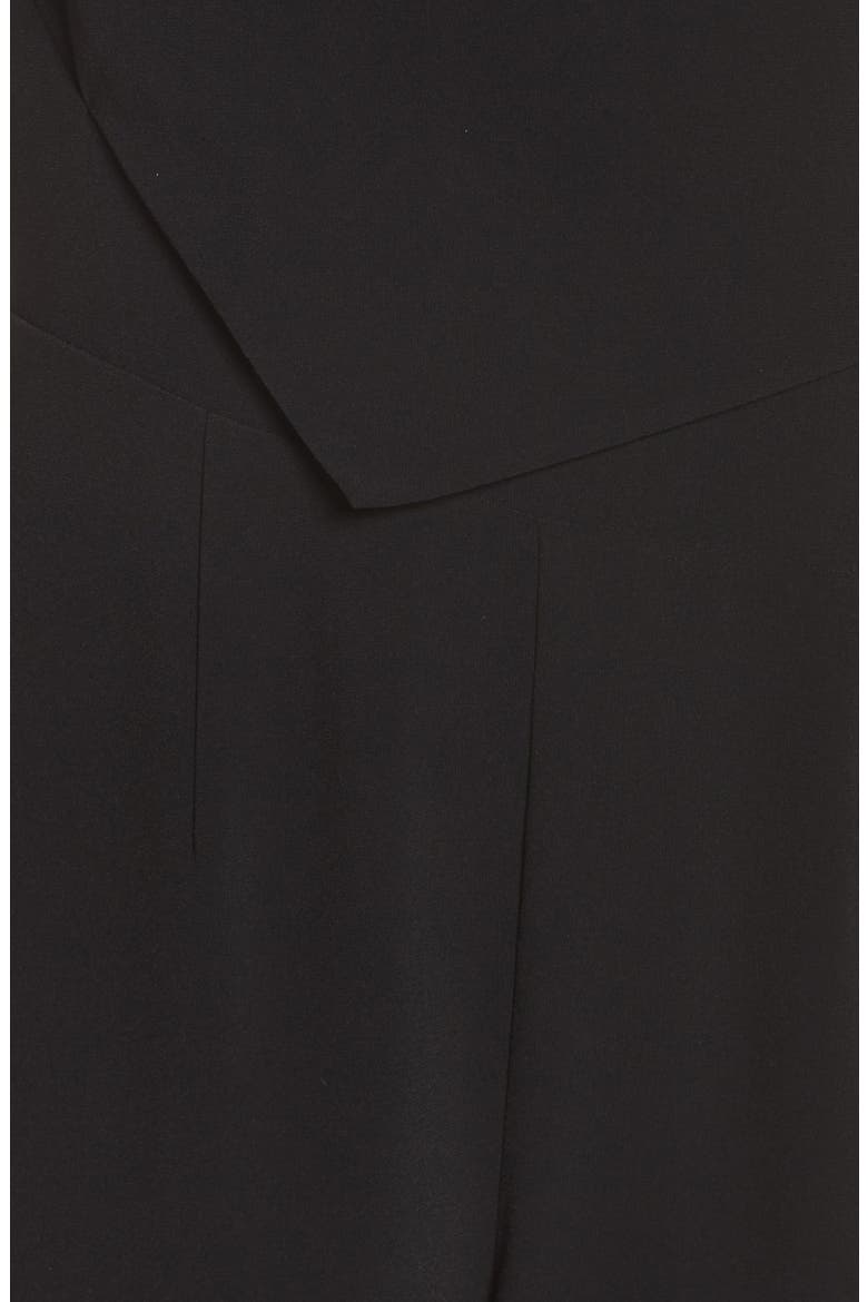 Asymmetrical Pleat Jumpsuit (Nordstrom Exclusive), Alternate, color, BLACK