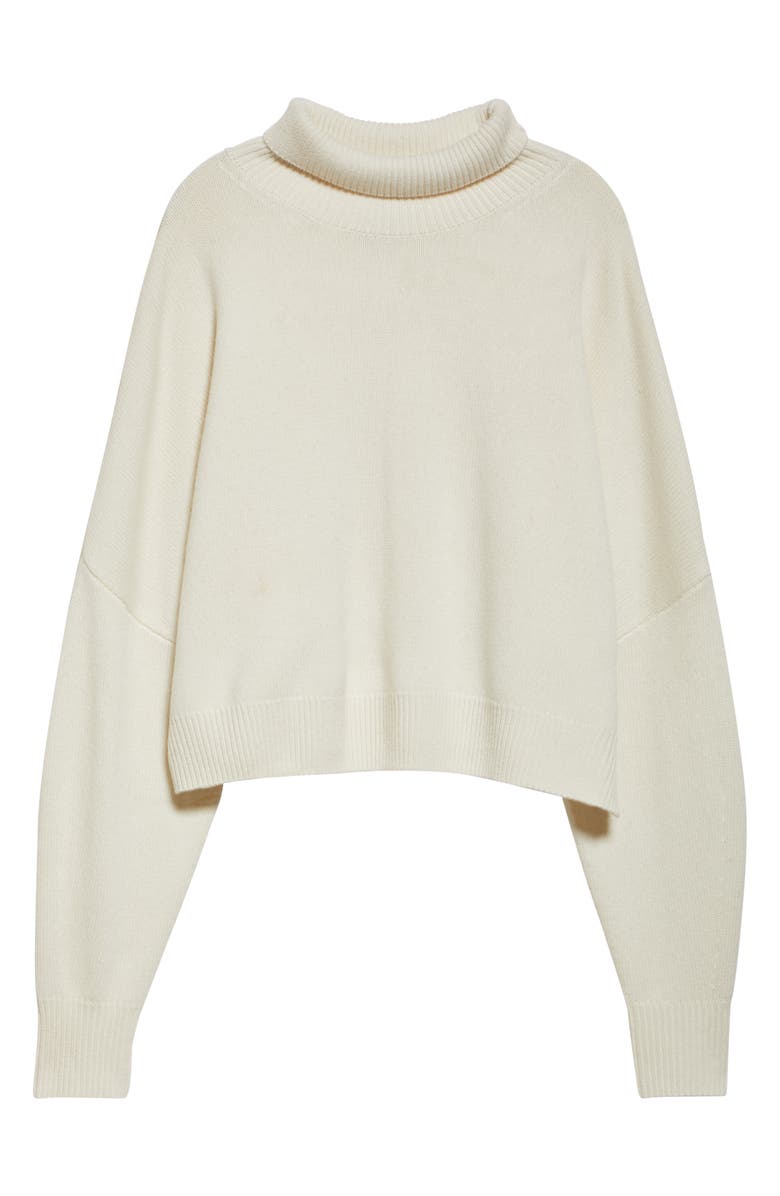 LOULOU DE SAISON Luke Stand Collar Wool & Cashmere Sweater, Alternate, color, Ivory