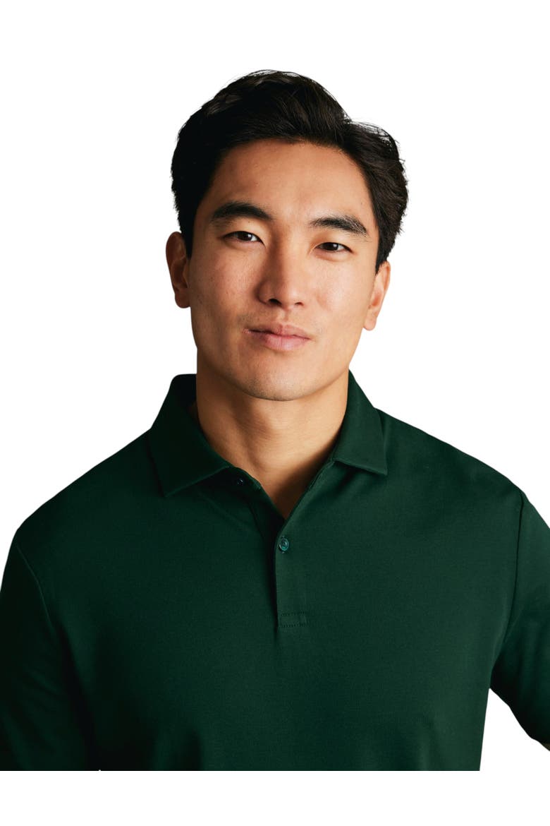Short Sleeve Cotton Stretch Smart Pique Polo, Alternate, color, Dark Green