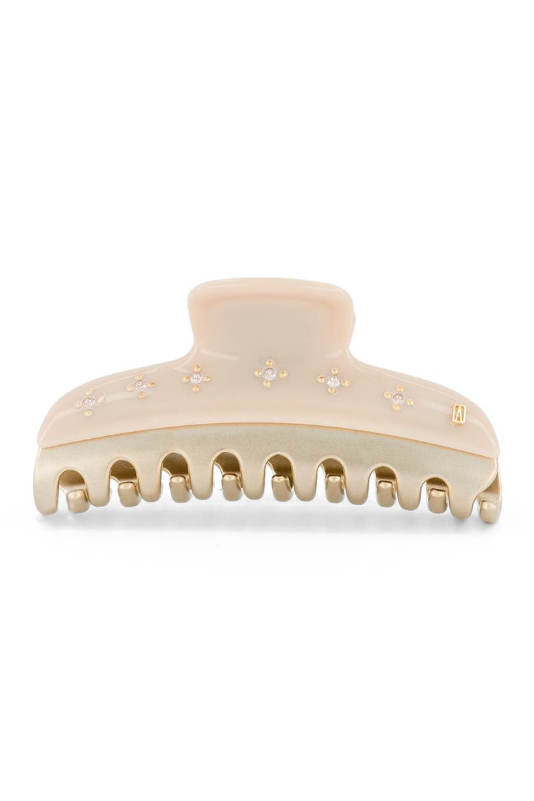Soleil Levant Large Vendome Crystals Claw Clip, Main, color, Beige