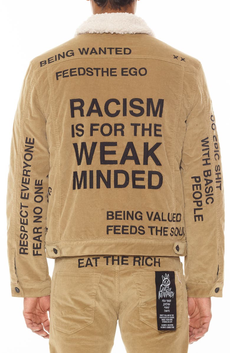 Cult of Individuality Type II Corduroy Jacket with High Pile Fleece Lining, Alternate, color,