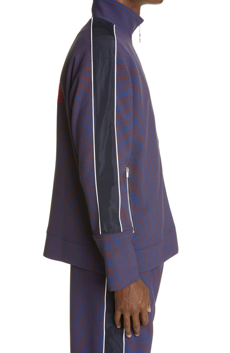 Ahluwalia Check Emblem Logo Track Jacket, Alternate, color,