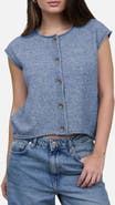 Blu Pepper Button Down Sleeveless Sweater