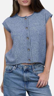 Blu Pepper Button Down Sleeveless Sweater
