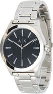 AX Armani Exchange Men's Nico Stainless Steel Black Bracelet Watch, 44mm