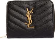 Saint Laurent Monogram Matelassé Leather Wallet