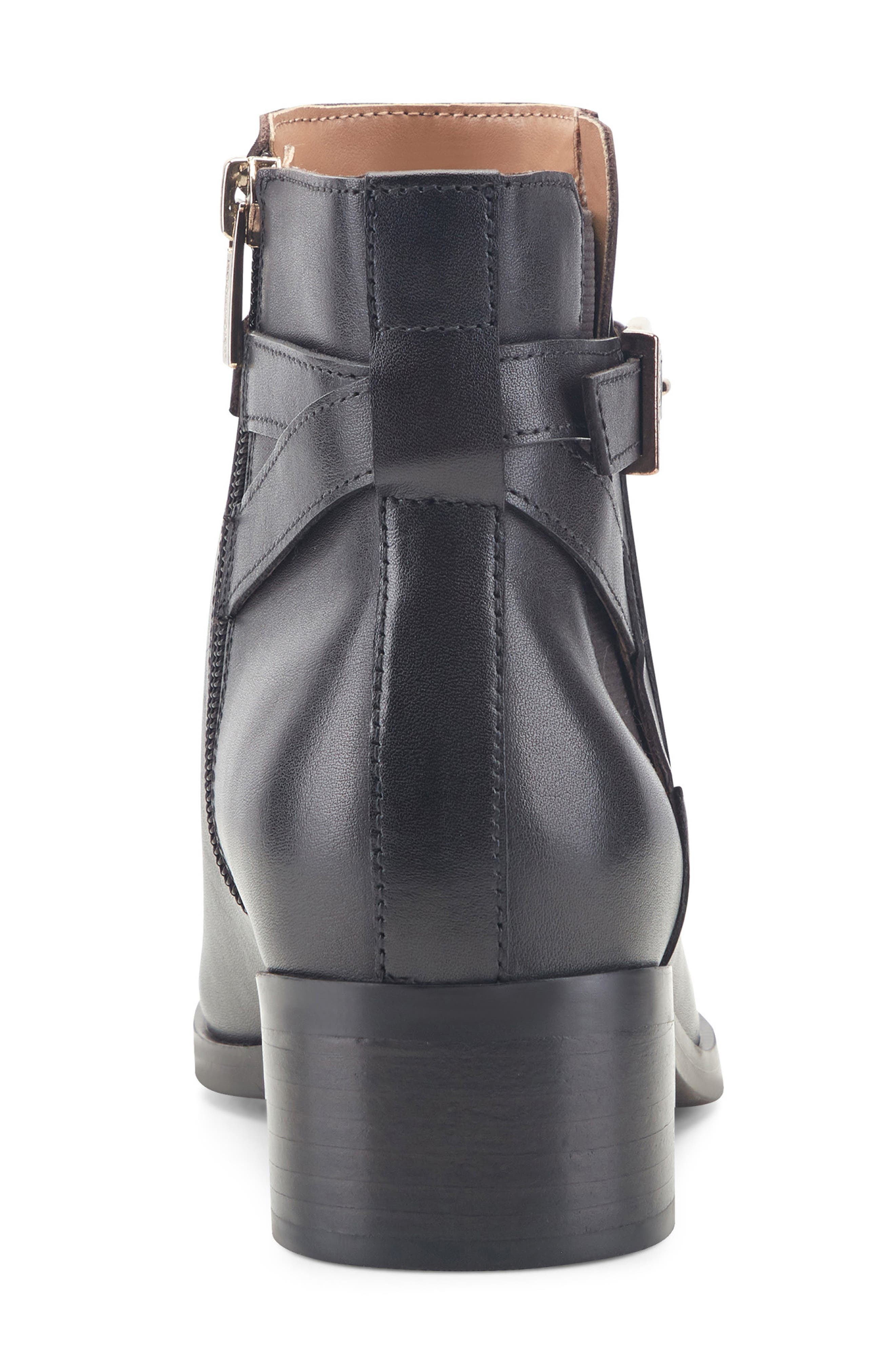 Teegan Leather Bootie, Alternate, color, DARK BROWN