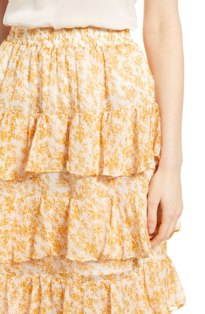 MINKPINK Lana Tiered Midi Skirt, Alternate, color,