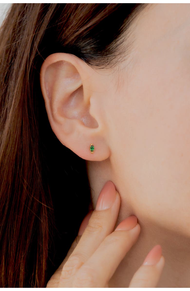 Mint
Lily Marquis Gemstone Sleeper Stud Earrings, Alternate, color, Gold / Clear