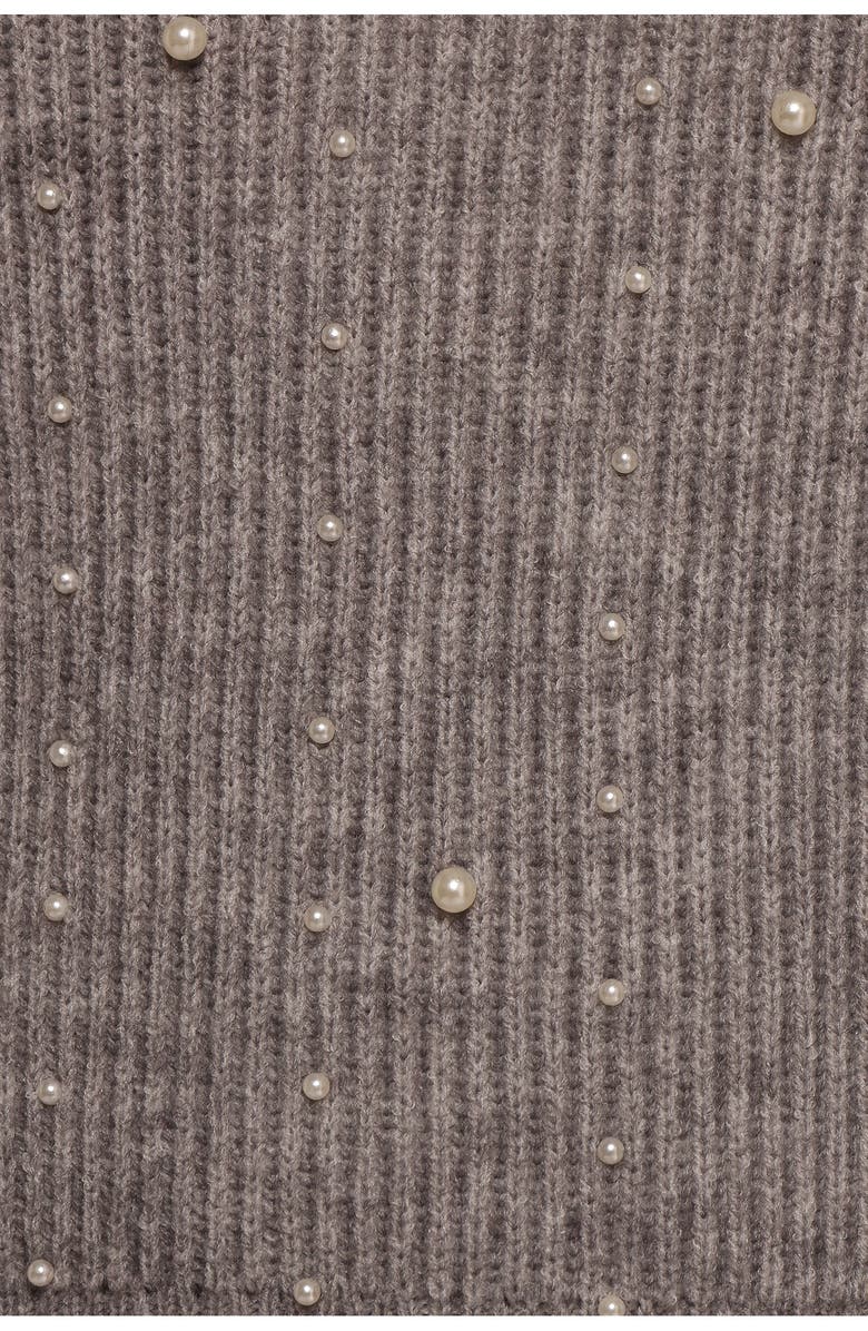 Petal & Pup Makena Faux Pearl Sweater, Alternate, color, Heather Grey