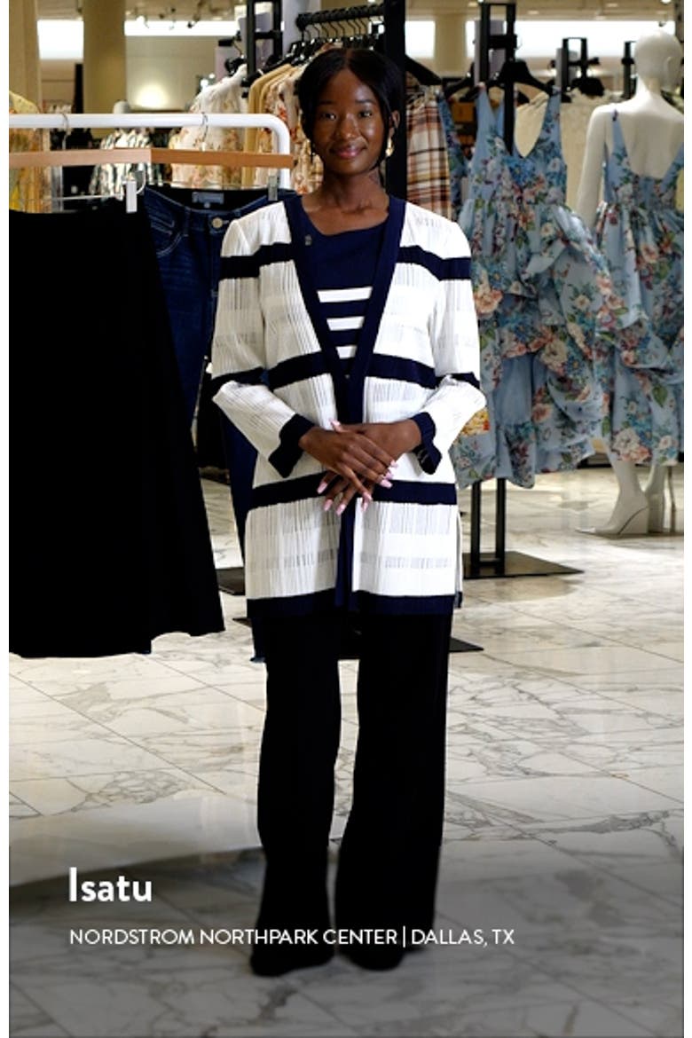 Rib Stripe Sheer Knit Jacket video